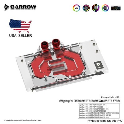 Barrow GPU Water Block for Gigabyte Aorus RTX 5090 Gaming Master Windforce 32G
