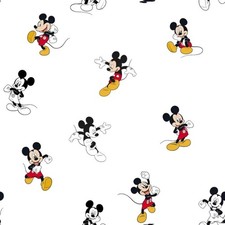 By The Yard, Disney Mickey Mouse Toss 3.99 Ships ANY Amount Of Cotton Fabric