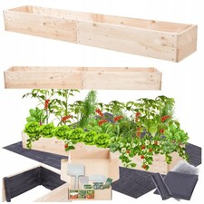 Wooden Raised Garden Bed Planter Box Vegetable Patch Grow Bed 18x160x30cm 