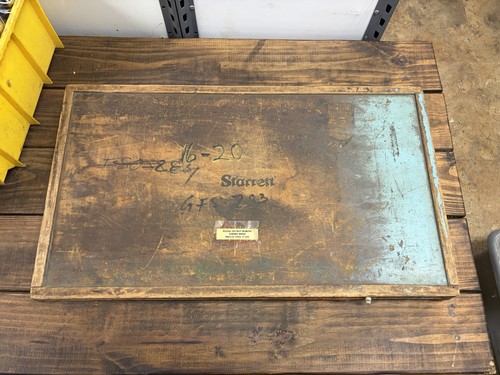 Starrett No. 224 Interchangeable Anvil Micrometer Set, 16-20" Range, .001" - Picture 2 of 8