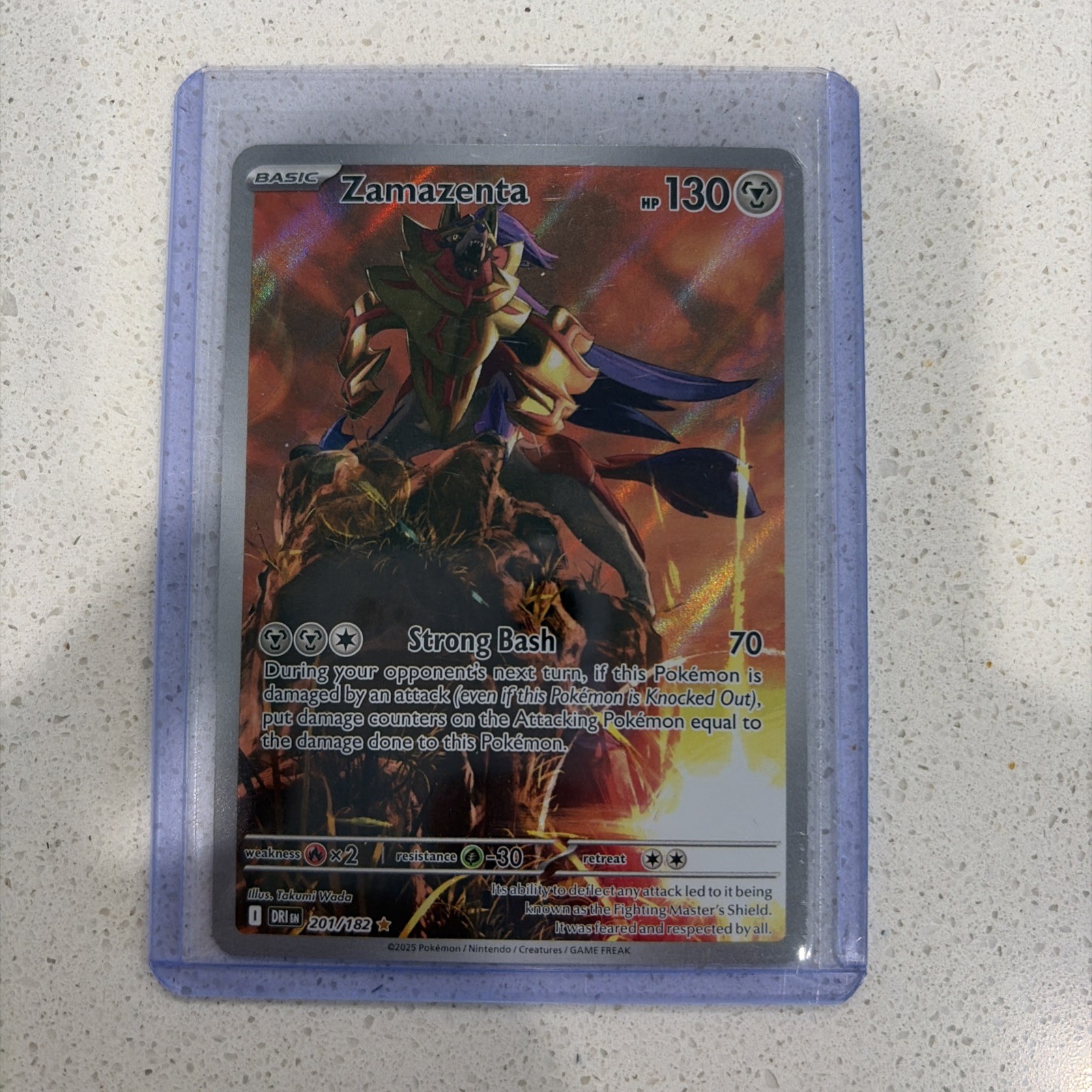 Zamazenta Pokémon TCG Destined Rivals Illustration Rare Card 201/182