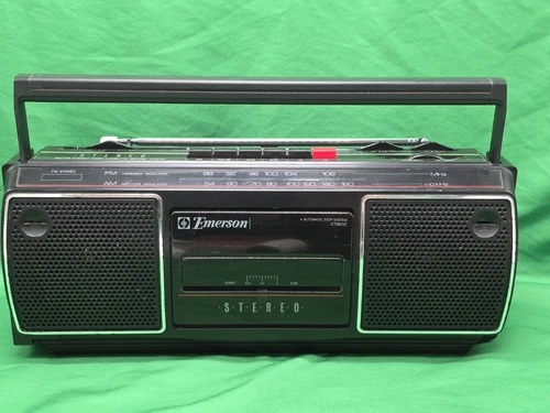 Emerson Model CTR911C Boombox AM/FM Stereo Radio Cassette Vintage Tested