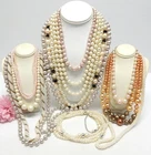 VINTAGE TO NOW FAUX PEARL BEAD NECKLACE LOT, FASHION/COSTUME JEWELRY LOT