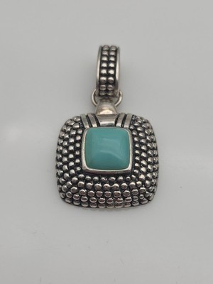 VTG STERLING SILVER 925 BS TURQUOISE PENDANT