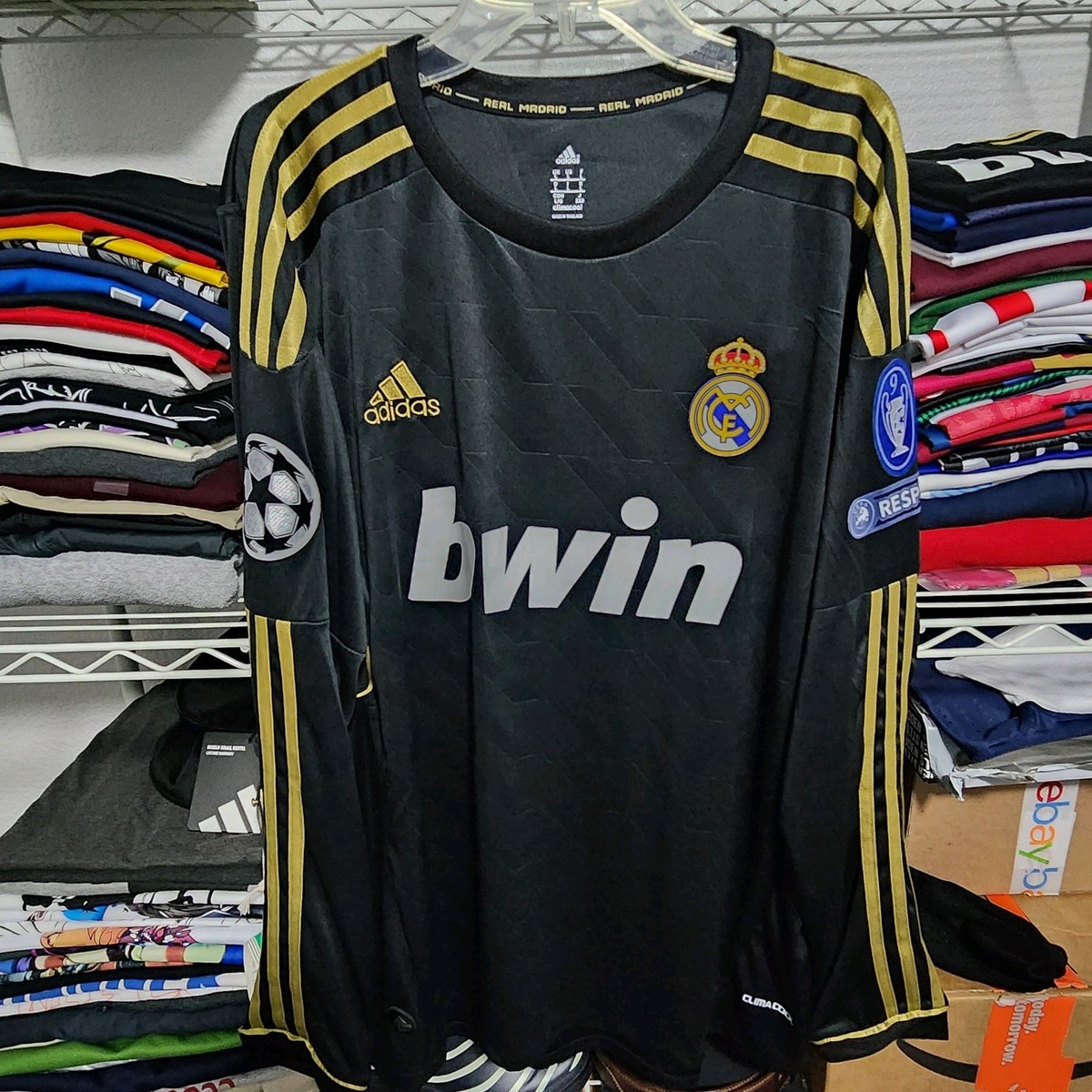 Cristiano Ronaldo Real Madrid 2011/2012 Away Long Sleeve Jersey Sz