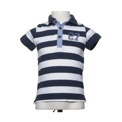 Hampton Republic, Poloshirt, Größe: 98/104, Blau/Weiß, Baumwolle, Streifen #E1p