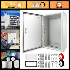 Waterproof Steel Junction Box 16"x12"x8" - NEMA 4X Electrical Enclosure, Lockabl