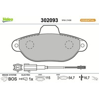 Valeo 302093 Bremsbelagsatz FüR Fiat Ford Bremse BremsbeläGe