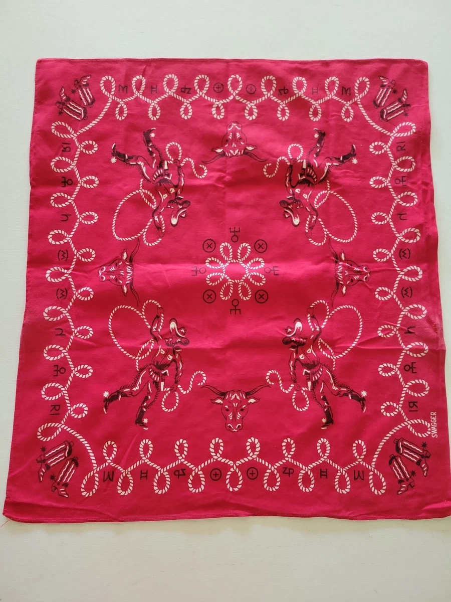 Western/Bandana 1950s Vintage Plain & Solid Handkerchiefs for sale