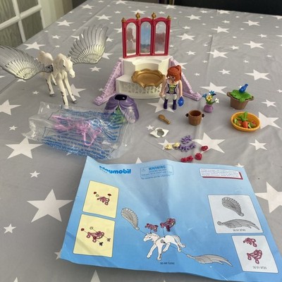 PLAYMOBIL PRINZESSIN SET 5144 PEGASUS FLIEGENDES PFERD SCHMINKSTATION