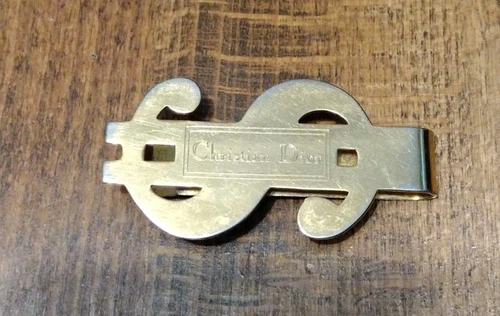 Pince à billets vintage Dior Homme signe dollar rare
