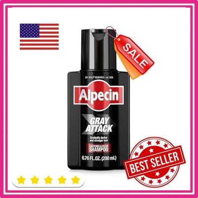 Alpecin Gray Attack Shampoo 6.76 Fl Oz for Men Gradual Hair Darkening