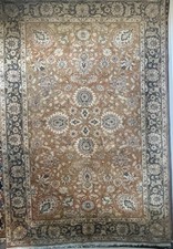 Large Hand Knotted Wool Rug 200x300cm Middle Eastern Style Floral Carpet