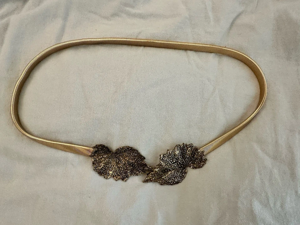 Gürtel Gold Von Mango Blätter Blüten Boho Vintage Style S Metall Taillengürtel - Bild 4 von 4