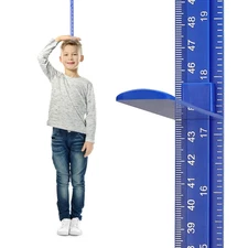 Children's Height Measurement Chart - Portable 3D Growth Ruler, 79 Inch (Blue)