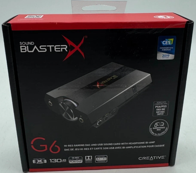 Creative Sound BlasterX G6 7.1 Hi-Res Gaming DAC Audio Card PC Mac