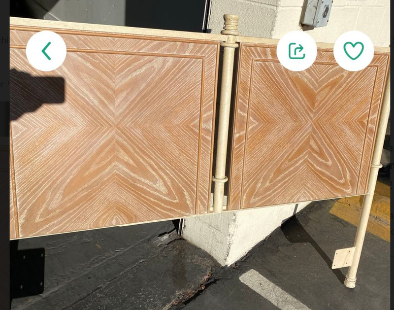 WROUGHT IRON HEADBOARD, QUEEN SIZE NEW