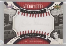 2007 Sweet Spot Classic Legendary Red Stitch Blue Ink 3/125 Don Larsen Auto 0q3