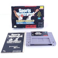Sports Illustrated Championship: Football&Baseball SNES w/Box + Manual