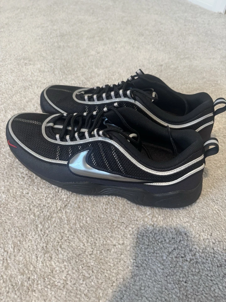 NIKE Air Zoom Spiridon SP Men’s Shoes Size 15 Black - Metallic Silver - Image 3 of 4