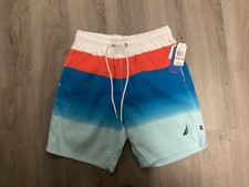NAUTICA SWIM SHORTS MULTICOLOR MENS SIZE MEDIUM NEW