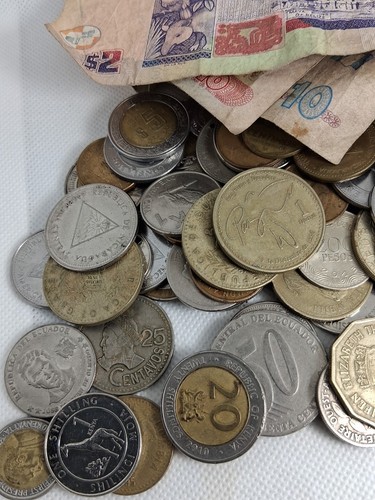 foreign coin lot World Traveler Shillings Centavos Bills - Picture 9 of 13