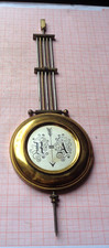 Antikes gebrauchtes Pendel für Wanduhr, etc. 186 g, Länge 25 cm D Linse 7,5 cm