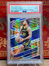2023-24 Panini Spectra Stephen Curry #81 International Red &amp; Yellow Prizm 44/49