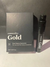 BNIB Commodity Gold Expressive Scent Perfume Sample Spray 0.07 .07oz / 2ml