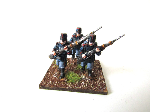 A58 FRANCO PRUSSIAN WAR - FRENCH INFANTRY MODELS X 18 28MM WELL PAINTED METAL - Picture 7 of 9
