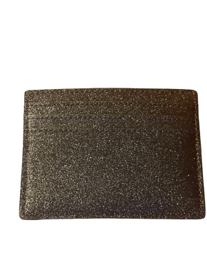 Kate Spade glitter slim card case- black- glitter- in gift box | eBay