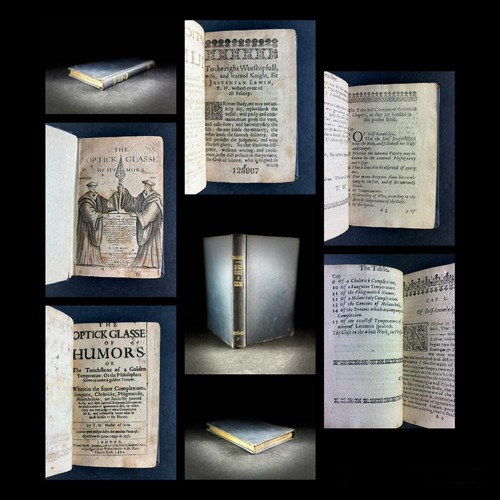 Rare 1664 The Optick Glasse of Humors Thomas Walkington Humoral Theory Medical