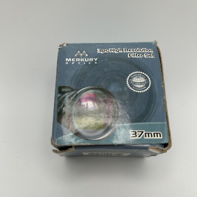 NEW IN BOX Merkury Optics 3-Piece 37mm High Resolution Filter Set Model 37FK