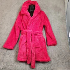 Colsie Pink 2-piece Cozy Robe and Headband Set with Belt NWT