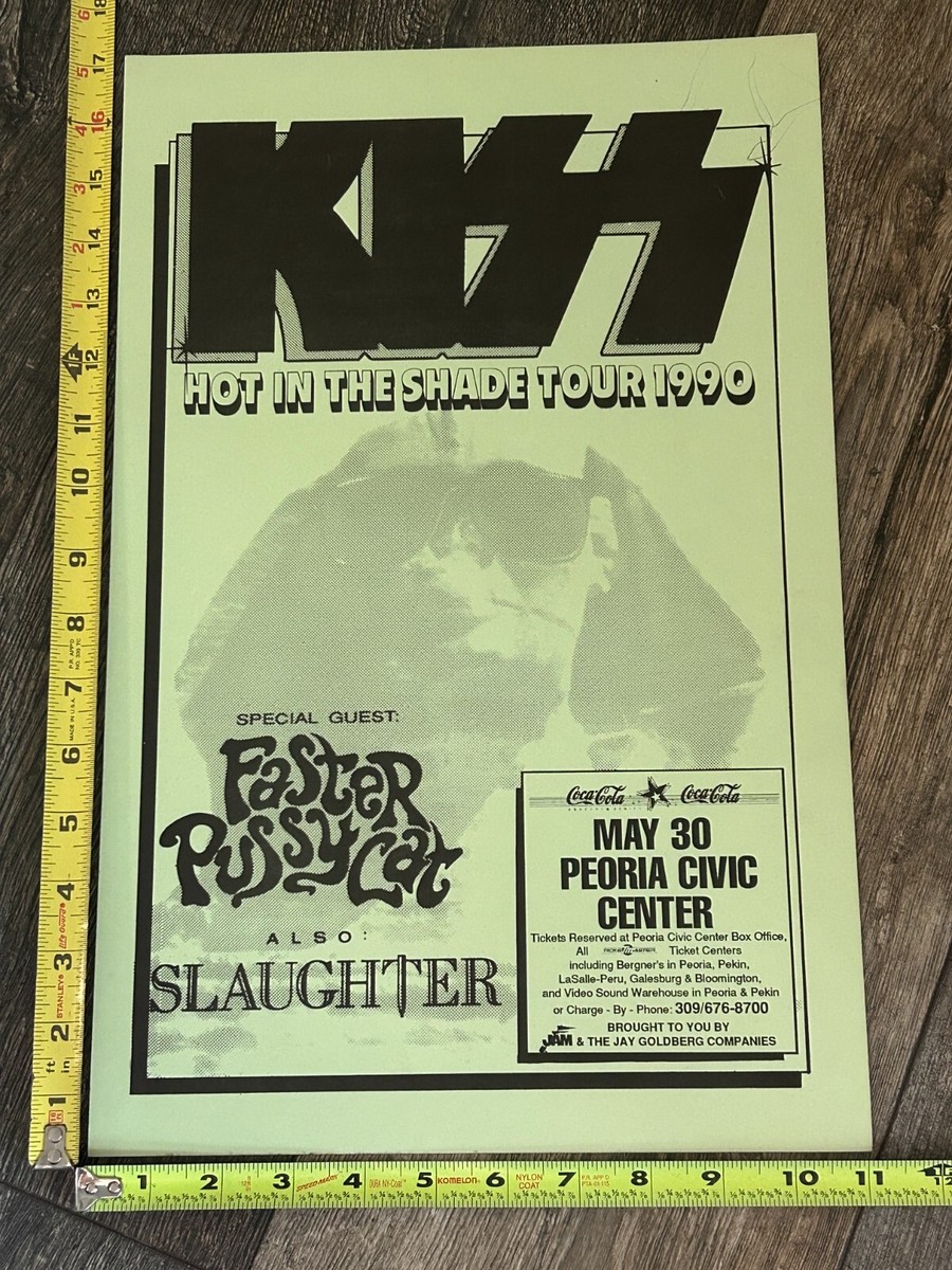 KISS Concert Poster Hot In The Shade Tour Peoria May 30 Carr