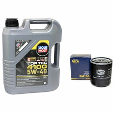 Motoröl Set Ölfilter SM196 Top Tec 4100 5W40 5 Liter für Mazda Skoda Fabia VW