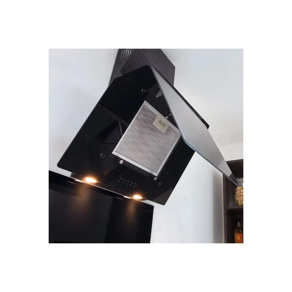 Amica AEP60BL 60cm Angled Cooker Hood Black Glass + 2 Year Warranty (Brand New) - Image 4 of 4
