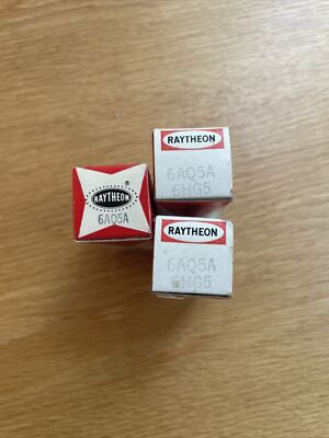 3 Pack Of Vintage (2) Raytheon/ (1)Zenith 6AQ5A Electron Tubes
