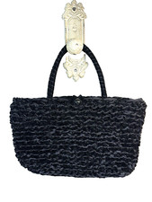 Timmy Woods  top Handle purse fabric Black