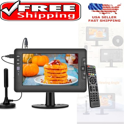 9-Inch IPS Portable TV with Rechargeable Battery & ATSC Tuner - Ideal for Travel