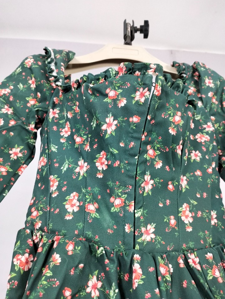 HOUSE OF CB 'Delia' Green Floral Print Midi Dress /Size XSUS 24 /PA143 eBay