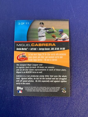 2006 Topps 2K Sports All-Stars Miguel Cabrera #3 of 11 | eBay