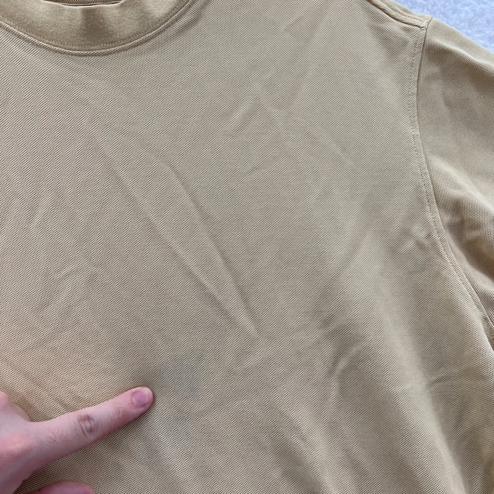 Camisa Axist Para Hombres Grande Alta LT Amarilla Manga Corta Rayón Mezcla Algodón Top Sólido Foto 4 de 4