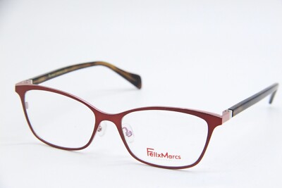 NEW FELIX MARCS FM 16C1 RED PINK HAVANA AUTHENTIC EYEGLASSES 53-16