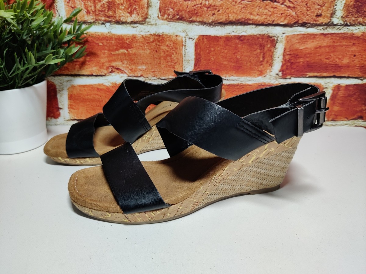 WOMENS NEXT FOREVER COMFORT UK BLACK SLINGBACK CORK ESPADRILLE