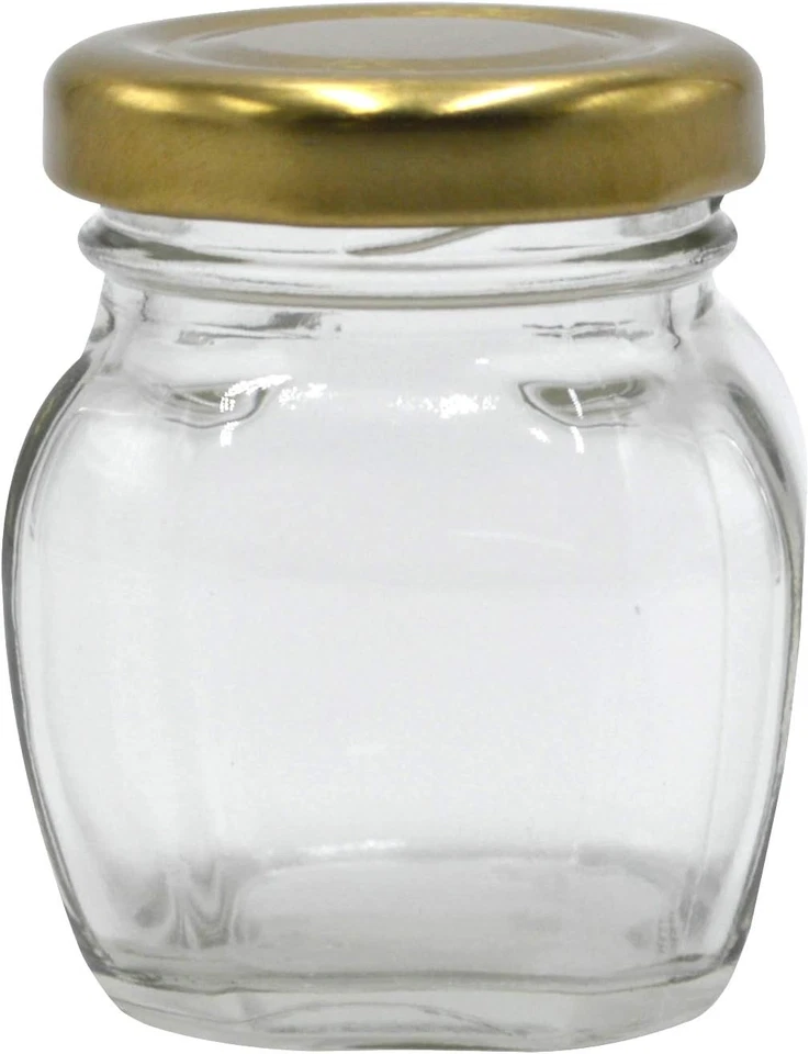 U Pack 2Oz Glass Jar with Gold Lid for Honey Jam Spice Pack of 24 Sets - Image 2 of 4