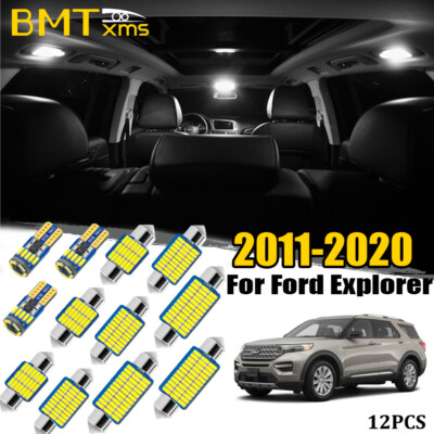 12-Piece White CANBus LED Interior Light Kit For Ford Explorer 2011-2020 + Installation Tool
