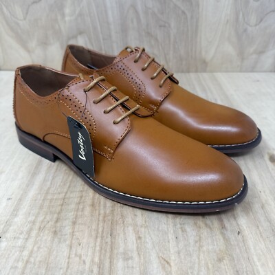 Vostey Tan Leather Oxfords Amazon.com | Vostey Men main image 3