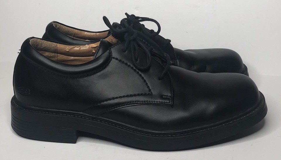 SAOLA Scarpe Oxford uomo Skechers stringate in pelle nera 4437 taglia 13
