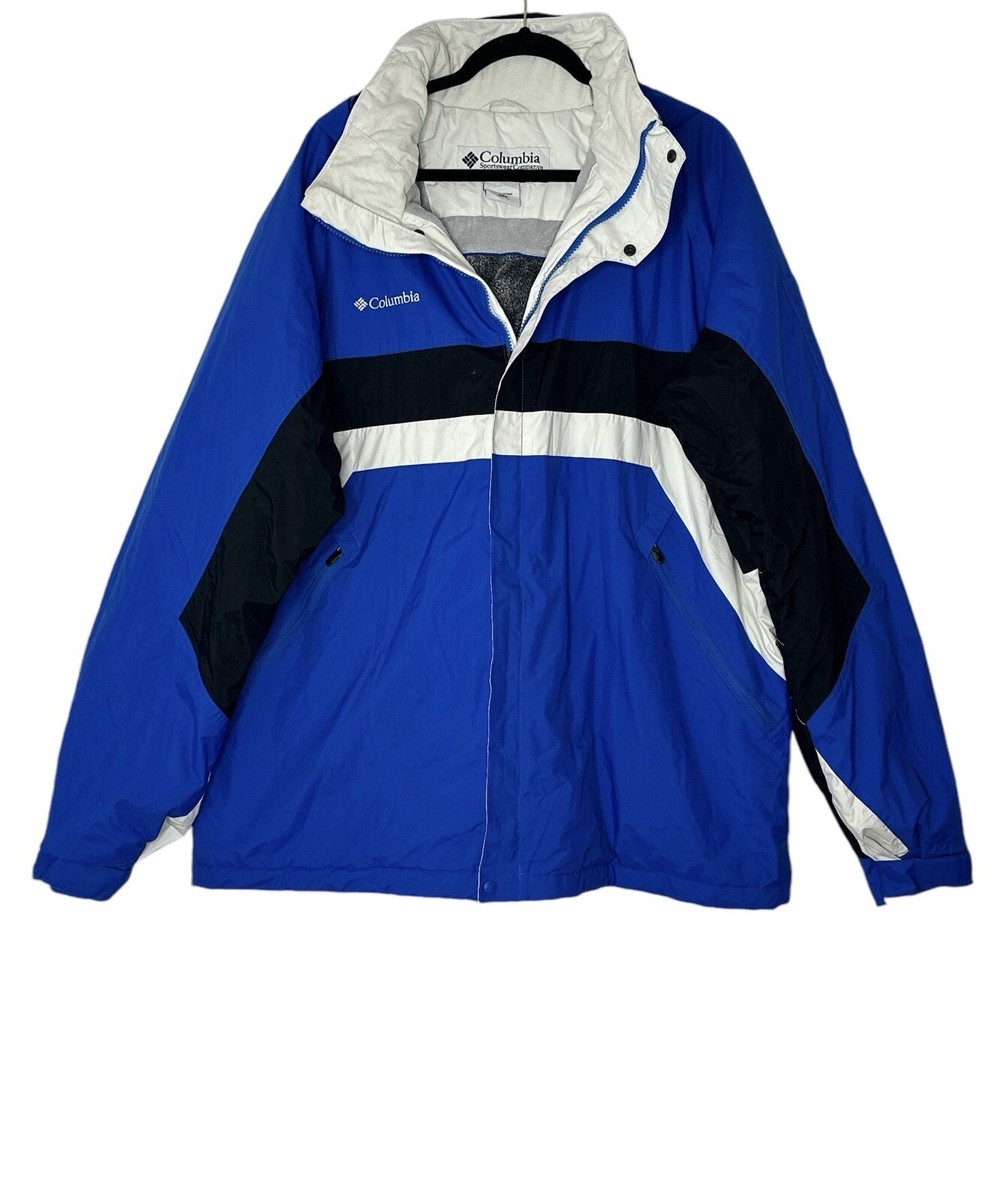 Columbia Jacket Men's XLT Blue Waterproof Outdoor Athleisure Cozy